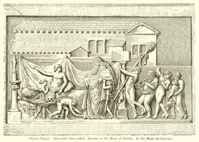 Elysisches Mahl (Basrelief oft genannt: Bacchus im Haus des Ikarios. Im Louvre) von English School