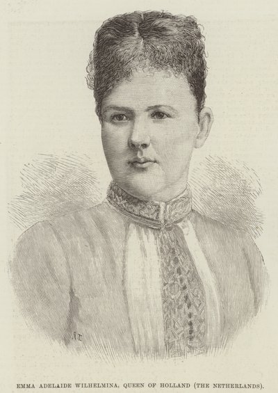 Emma Adelaide Wilhelmina, Königin der Niederlande von English School