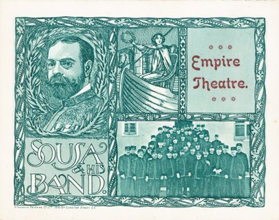 Empire Theatre, London, mit Sousa und seiner Band von English School