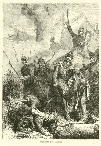 Zusammenstoß vor Metz, August 1870 von English School