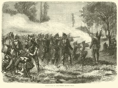 Zusammenstoß im Wald vor Metz, Oktober 1870 von English School