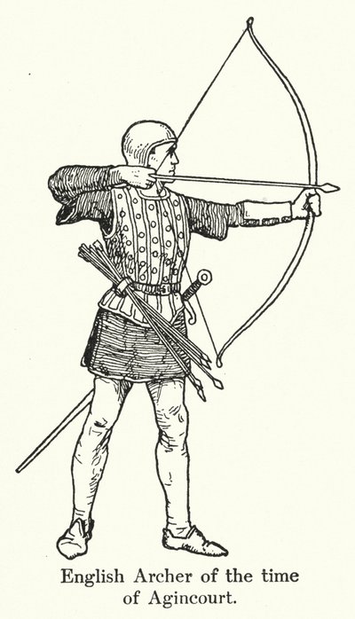 Englischer Bogenschütze zur Zeit von Agincourt von English School