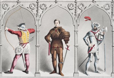 Englische Militäruniformen Mitte des 15. Jahrhunderts, aus 