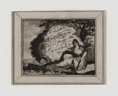 Graveure, T Colley, Visitenkarte von English School