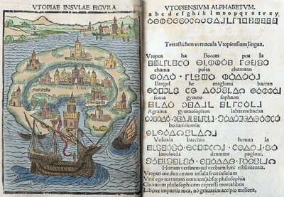 Gravur aus „Utopia“ von Thomas More von English School
