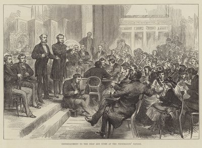 Unterhaltung für die Taubstummen im Freimaurer-Tavern von English School