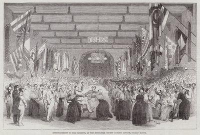Unterhaltung der Patienten im Middlesex County Lunatic Asylum, Colney Hatch von English School