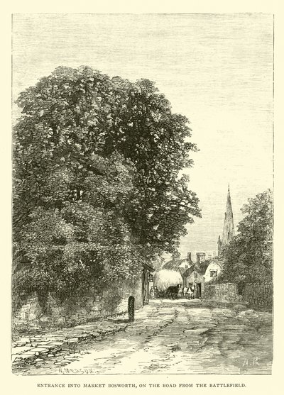 Eingang zum Market Bosworth, auf der Straße vom Schlachtfeld von English School