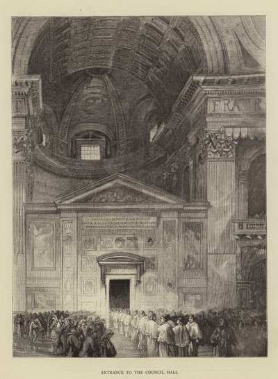 Eingang zur Ratshalle (Stich) von English School