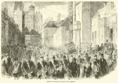 Einzug der französischen Truppen in Amiens, Mai 1871 von English School