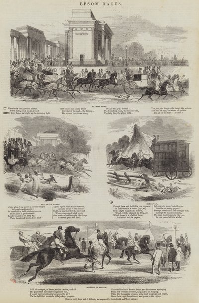 Epsom-Rennen (Stich) von English School