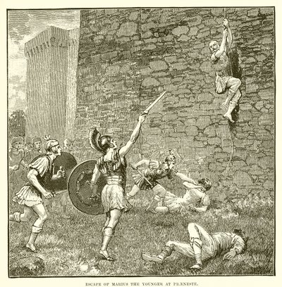 Flucht von Marius dem Jüngeren in Praeneste von English School
