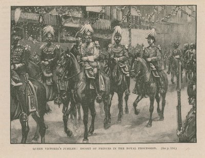 Eskorte der Prinzen in der königlichen Prozession von English School