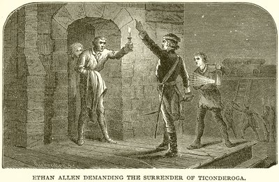 Ethan Allen fordert die Übergabe von Ticonderoga von English School