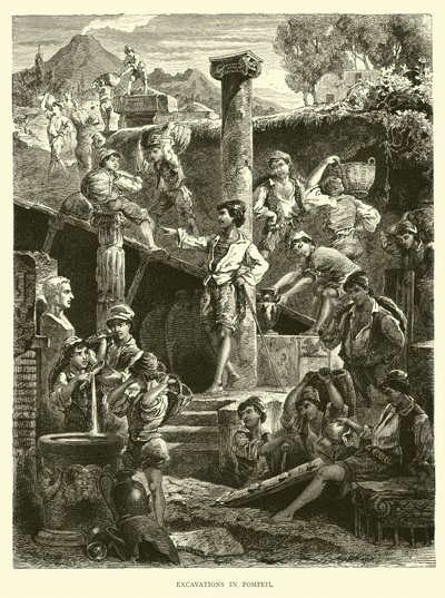 Ausgrabungen in Pompeji von English School
