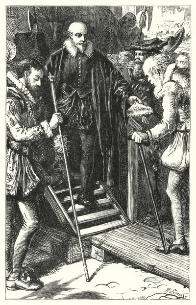 Hinrichtung von Sir Walter Raleigh von English School
