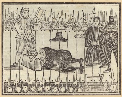 Hinrichtung eines Mannes, wahrscheinlich König Karl I. von English School