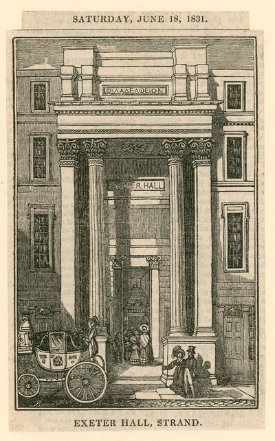 Exeter Hall, Strand, London von English School