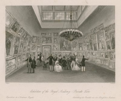 Ausstellung der Royal Academy - private Ansicht von English School