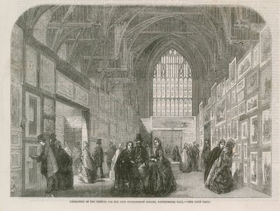 Ausstellung der Entwürfe für die neuen Regierungsbüros von English School