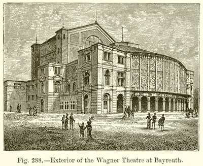 Außenansicht des Wagner-Theaters in Bayreuth von English School