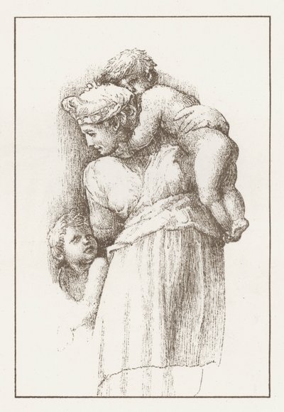 Faksimile einer Studie von Raphael (Gravur) von English School