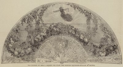 Fächer gemalt von Miss E. Roberts für HRH die Prinzessin Friedrich-Wilhelm von Preußen von English School