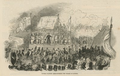 Theobald Mathew verabreicht das Gelübde in London von English School