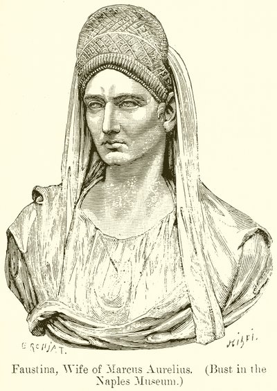 Faustina, Frau von Marcus Aurelius (Büste im Museum von Neapel) von English School