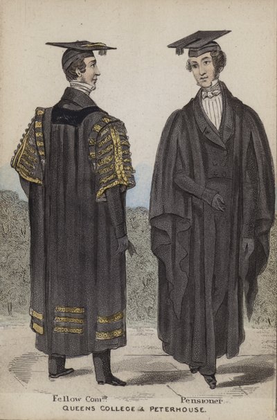 Fellow Commoner, Pensionär, Queens College und Peterhouse von English School