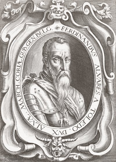 Fernando Álvarez de Toledo y Pimentel, 3. Herzog von Alba (Gravur) von English School
