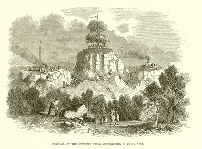 Fest des höchsten Wesens gefeiert in Paris, 1794 von English School