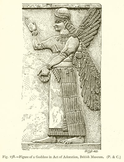 Figur einer Göttin in Anbetung, Britisches Museum von English School
