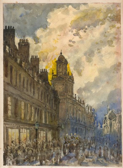 Feuer in Grays Inn Lane, London, 20. Juni 1880 von English School