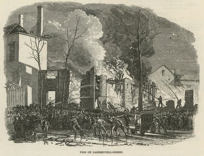 Feuer auf dem Camberwell Green von English School