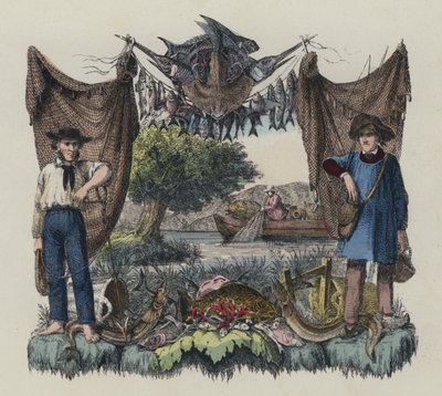 Fische und Angeln von English School