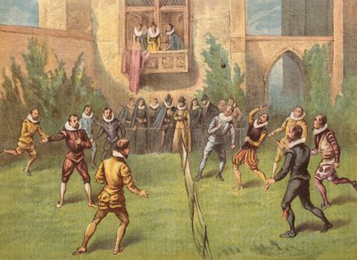 Fives erstmals in England vor Königin Elisabeth I. gespielt von English School