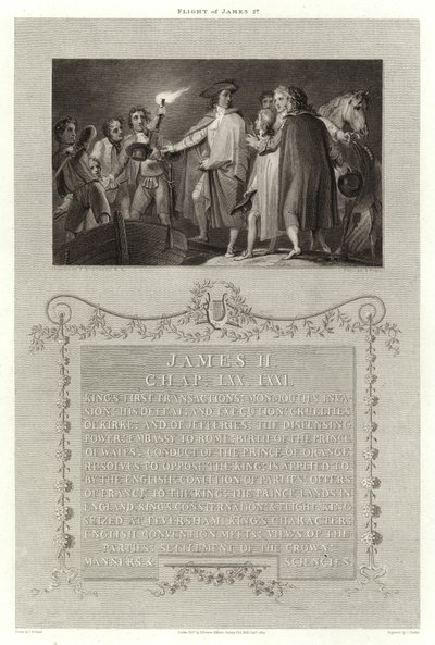 Flucht von James II von English School