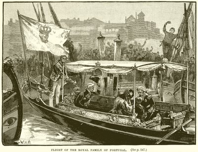 Flucht der königlichen Familie von Portugal von English School