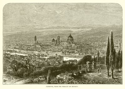 Florenz von der Terrasse von San Miniato von English School