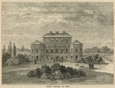Foley House im Jahr 1800 von English School