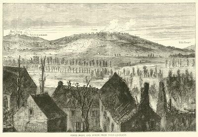 Fort Noisy und Avron von Noisy-le-Grand, Januar 1871 von English School