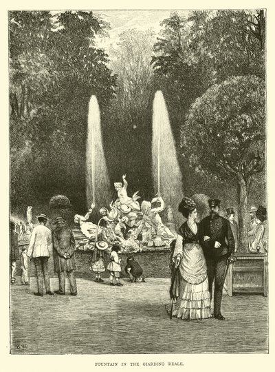 Brunnen im Giardino Reale von English School