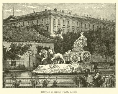 Brunnen der Kybele, Prado, Madrid von English School
