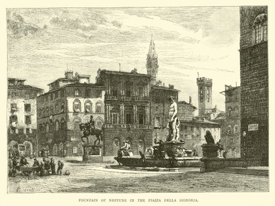 Neptunbrunnen auf der Piazza della Signoria von English School