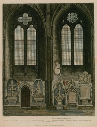 Viertes und fünftes Fenster, Nordschiff, Westminster Abbey, London von English School