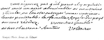 François-Marie Arouet de Voltaire von English School