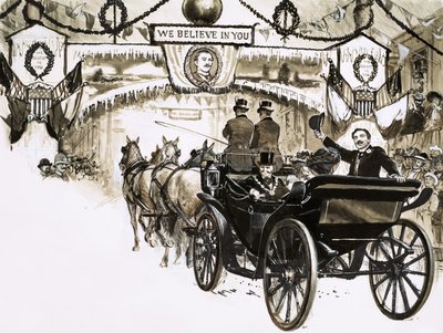 Frederick Cook im Ruhm des Nordpols 1908... aber hat er es wirklich erreicht? von English School
