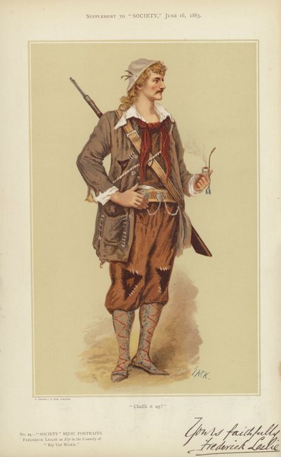 Frederick Leslie als Rip in der Komödie "Rip Van Winkle" von English School