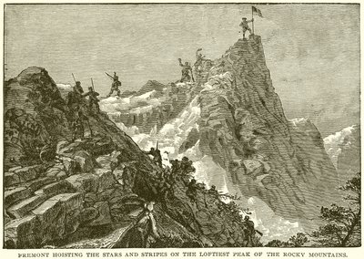 Fremont hisst die Sterne und Streifen auf dem höchsten Gipfel der Rocky Mountains von English School